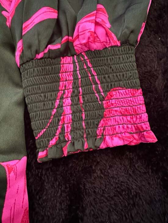 Sugarlips 3X Floral Mini Dress Pink Green Cottagecore Boho Romantic Plus Size - Picture 8 of 9